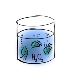 Hydrogen peroxide kills germs in water