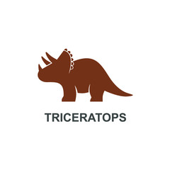 Triceratops dino logo design vector © Dzikr Studio