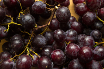 Top view of a grape cluster