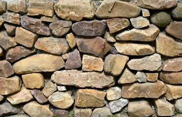 Big stone background wall of City Park