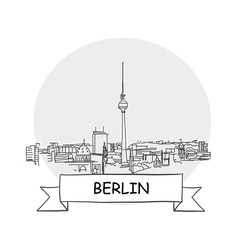 Berlin hand-drawn urban vector sign © Knut Hebstreit