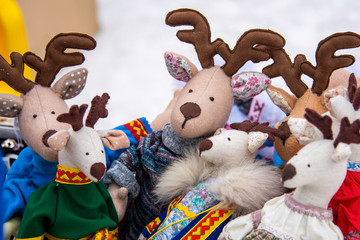 santa claus with christmas toys