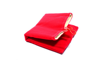 Red bag, isolated on white background