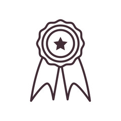 Isolated seal stamp line style icon vector design