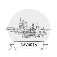 Bavaria hand-drawn urban vector sign