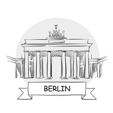 Berlin hand-drawn urban vector sign