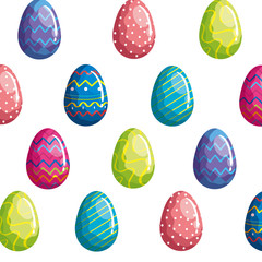 background of eggs easter decorated vector illustration design