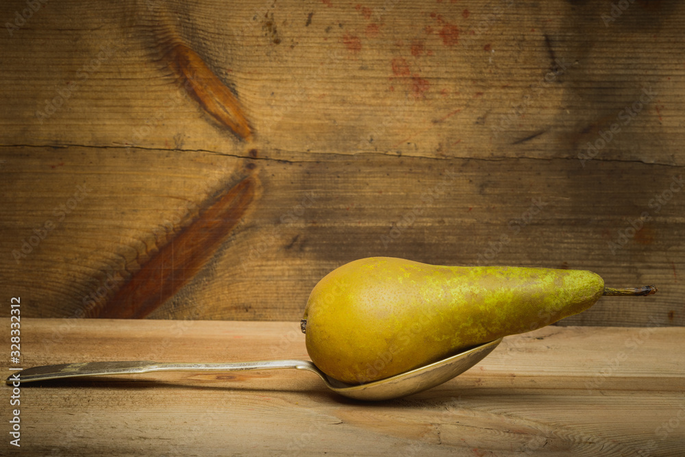 Wall mural still life pear- abstract scene