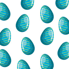 background of eggs easter decorated with stripes vector illustration design