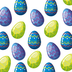 background of eggs easter decorated vector illustration design