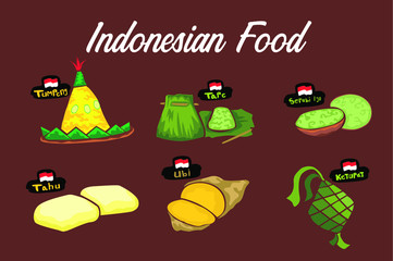 set of indonesian Traditional Food