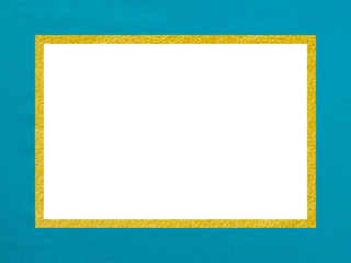 Blue-yellow texture decorative rectangular frame with a free white field for creative work.