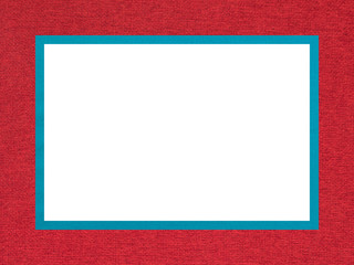 Red-blue texture decorative rectangular frame with a free white field for creative work.