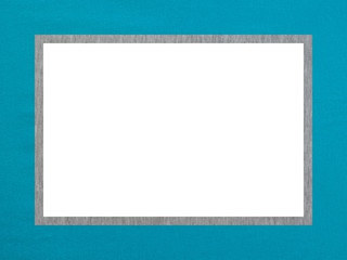 Blue-gray texture decorative rectangular frame with a free white field for creative work.