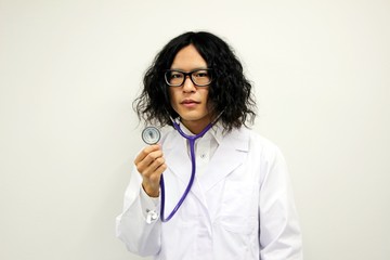 男性　ドクター　看護師　医療　聴診器