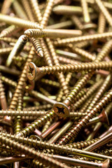 Hardened wood screws used in carpentry and handicrafts for industrial and household.