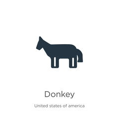 Donkey icon vector. Trendy flat donkey icon from united states collection isolated on white background. Vector illustration can be used for web and mobile graphic design, logo, eps10