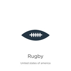 Rugby icon vector. Trendy flat rugby icon from united states collection isolated on white background. Vector illustration can be used for web and mobile graphic design, logo, eps10