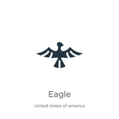 Obraz premium Eagle icon vector. Trendy flat eagle icon from united states collection isolated on white background. Vector illustration can be used for web and mobile graphic design, logo, eps10