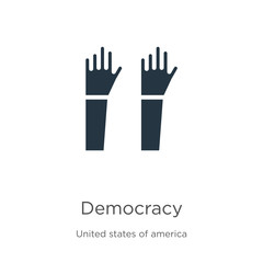 Democracy icon vector. Trendy flat democracy icon from united states collection isolated on white background. Vector illustration can be used for web and mobile graphic design, logo, eps10