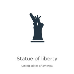 Statue of liberty icon vector. Trendy flat statue of liberty icon from united states collection isolated on white background. Vector illustration can be used for web and mobile graphic design, logo,