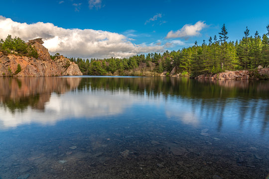 The disused Carrigfoyle quarry in Barntown, County Wexford, is a popular scenic spot amongst locals. The high altitude offer a breathtaking view of the countryside.