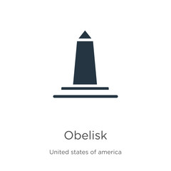 Obelisk icon vector. Trendy flat obelisk icon from united states of america collection isolated on white background. Vector illustration can be used for web and mobile graphic design, logo, eps10