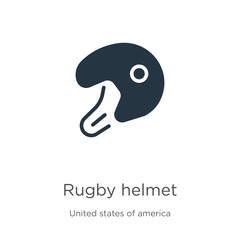 Rugby helmet icon vector. Trendy flat rugby helmet icon from united states of america collection isolated on white background. Vector illustration can be used for web and mobile graphic design, logo,