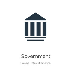 Government icon vector. Trendy flat government icon from united states of america collection isolated on white background. Vector illustration can be used for web and mobile graphic design, logo,