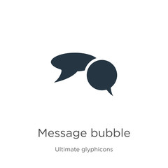 Message bubble icon vector. Trendy flat message bubble icon from ultimate glyphicons collection isolated on white background. Vector illustration can be used for web and mobile graphic design, logo,