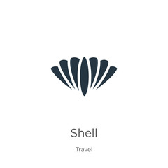 Shell icon vector. Trendy flat shell icon from travel collection isolated on white background. Vector illustration can be used for web and mobile graphic design, logo, eps10