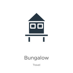 Bungalow icon vector. Trendy flat bungalow icon from travel collection isolated on white background. Vector illustration can be used for web and mobile graphic design, logo, eps10
