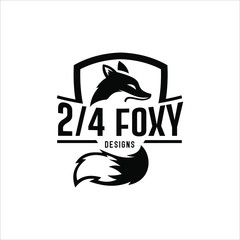 Fox logo mascot emblem.Modern icons for logo design