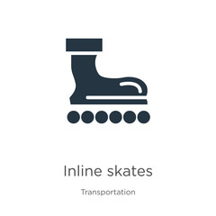 Inline skates icon vector. Trendy flat inline skates icon from transport aytan collection isolated on white background. Vector illustration can be used for web and mobile graphic design, logo, eps10