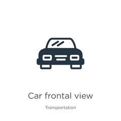 Obraz premium Car frontal view icon vector. Trendy flat car frontal view icon from transport aytan collection isolated on white background. Vector illustration can be used for web and mobile graphic design, logo,