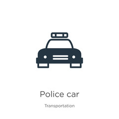Police car icon vector. Trendy flat police car icon from transport aytan collection isolated on white background. Vector illustration can be used for web and mobile graphic design, logo, eps10