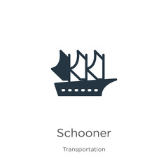 Schooner icon vector. Trendy flat schooner icon from transportation collection isolated on white background. Vector illustration can be used for web and mobile graphic design, logo, eps10