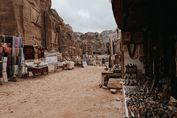 Fototapeta na wymiar street market in desert