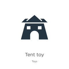 Tent toy icon vector. Trendy flat tent toy icon from toys collection isolated on white background. Vector illustration can be used for web and mobile graphic design, logo, eps10