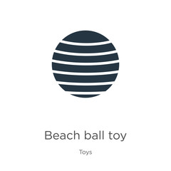 Beach ball toy icon vector. Trendy flat beach ball toy icon from toys collection isolated on white background. Vector illustration can be used for web and mobile graphic design, logo, eps10
