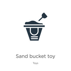 Sand bucket toy icon vector. Trendy flat sand bucket toy icon from toys collection isolated on white background. Vector illustration can be used for web and mobile graphic design, logo, eps10
