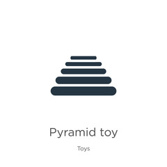 Pyramid toy icon vector. Trendy flat pyramid toy icon from toys collection isolated on white background. Vector illustration can be used for web and mobile graphic design, logo, eps10