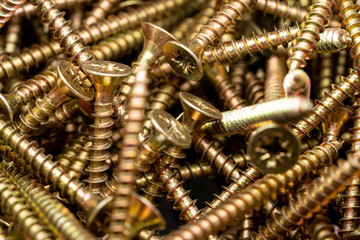 Hardened wood screws used in carpentry and handicrafts for industrial and household.