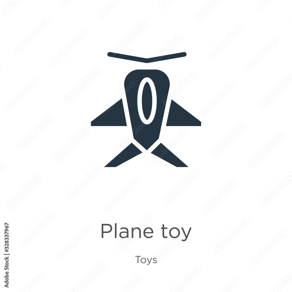 Poster Plane toy icon vector. Trendy flat plane toy icon from toys collection isolated on white background. Vector illustration can be used for web and mobile graphic design, logo, eps10