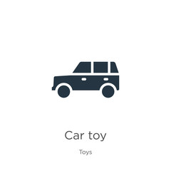 Car toy icon vector. Trendy flat car toy icon from toys collection isolated on white background. Vector illustration can be used for web and mobile graphic design, logo, eps10