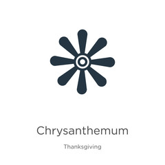 Chrysanthemum icon vector. Trendy flat chrysanthemum icon from thanksgiving collection isolated on white background. Vector illustration can be used for web and mobile graphic design, logo, eps10