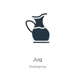 Jug icon vector. Trendy flat jug icon from thanksgiving collection isolated on white background. Vector illustration can be used for web and mobile graphic design, logo, eps10