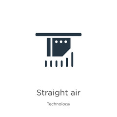 Straight air icon vector. Trendy flat straight air icon from technology collection isolated on white background. Vector illustration can be used for web and mobile graphic design, logo, eps10