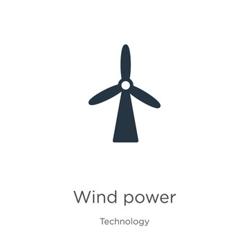 Wind power icon vector. Trendy flat wind power icon from technology collection isolated on white background. Vector illustration can be used for web and mobile graphic design, logo, eps10