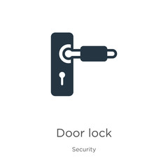 Door lock icon vector. Trendy flat door lock icon from security collection isolated on white background. Vector illustration can be used for web and mobile graphic design, logo, eps10